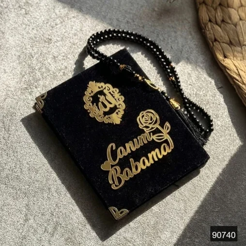Doğum Günü ve Babalar Gününe Özel Çanta Boy Kadife Yasin Hediyelik Seti